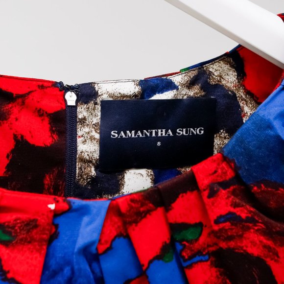 Samantha Sung Tailored Floral Sheath Dress - Picture 4 of 12